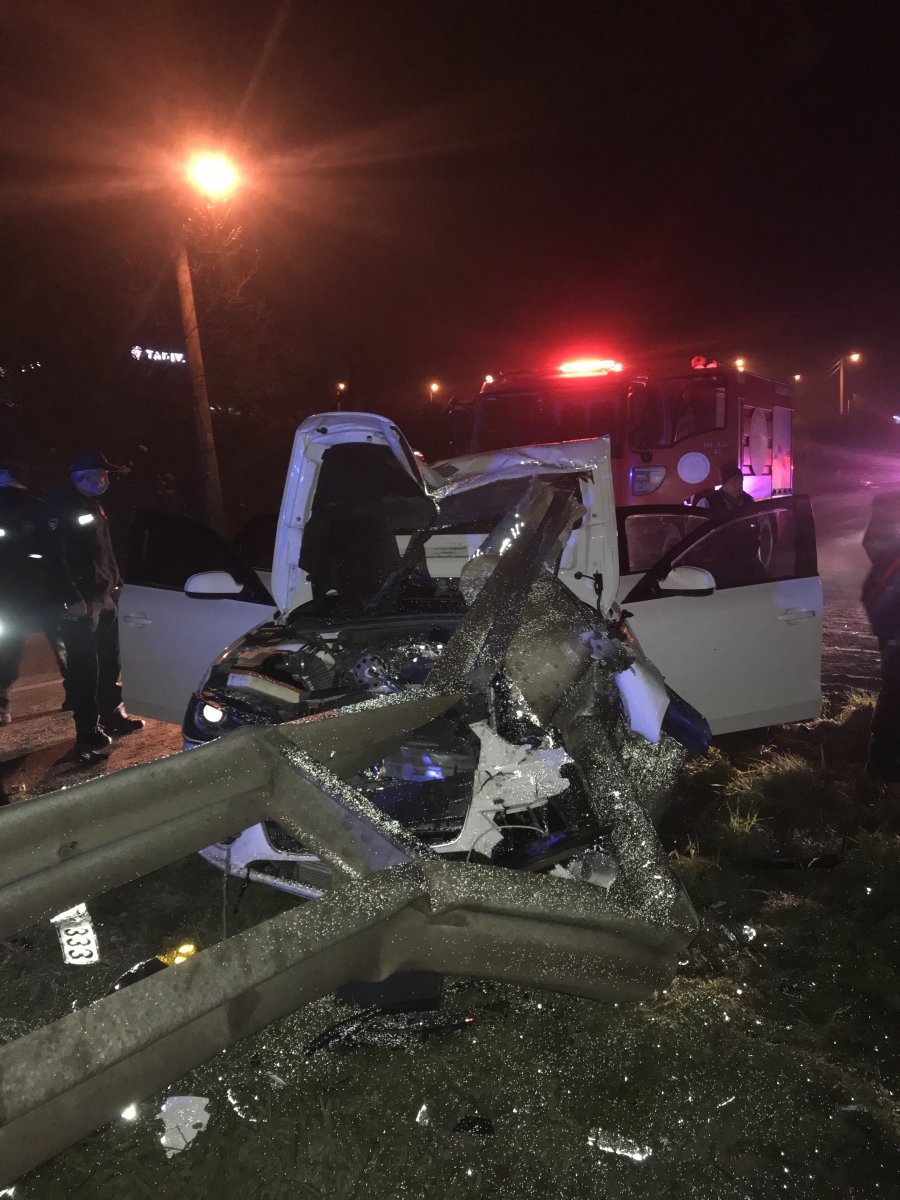 Tekirdağ'da kaza meydana geldi, sürücü polise zor anlar yaşattı