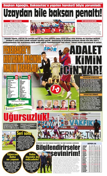 Trabzonspor yerel basınından hakem isyanı! Kararları eleştirdiler