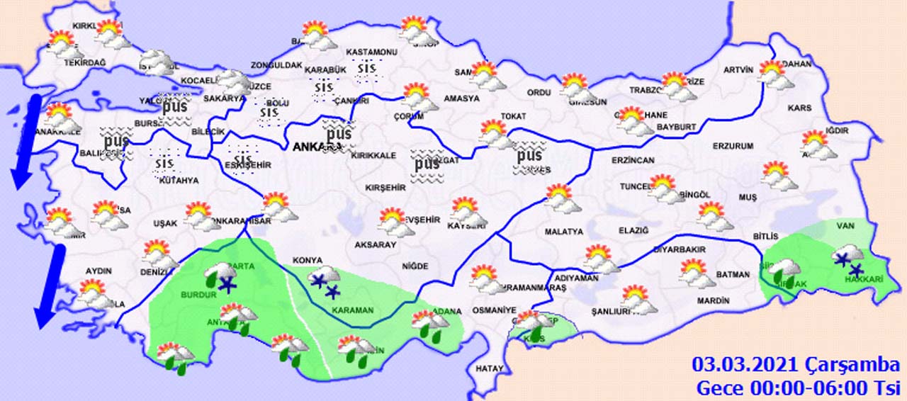 Meteoroloji'den 2 Mart hava durumu raporu: Hava sıcaklıkları git gide düşüyor! Kar devam edecek...