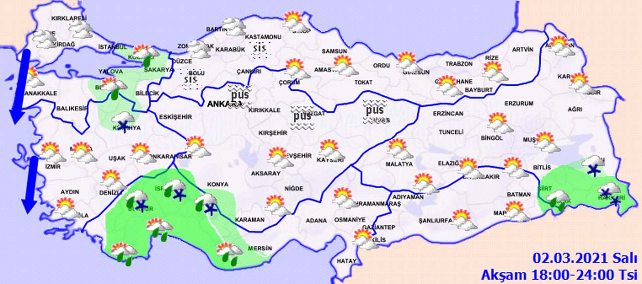 Meteoroloji'den 2 Mart hava durumu raporu: Hava sıcaklıkları git gide düşüyor! Kar devam edecek...