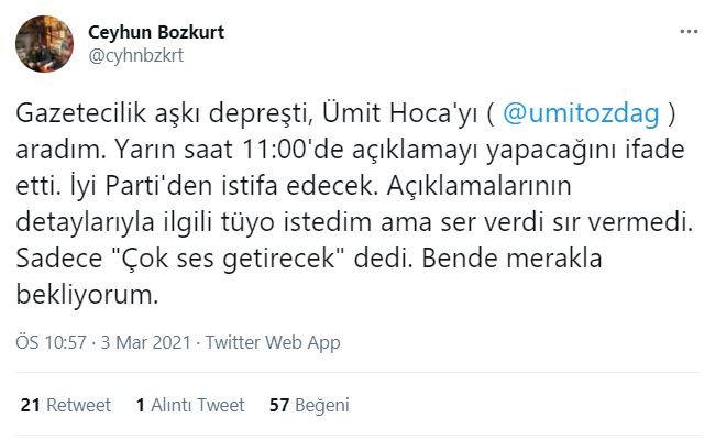 Ümit Özdağ, İYİ Parti'den istifa mı edecek? Ümit Özdağ kimdir? Kaç yaşında? Nereli? | Ümit Özdağ Twitter hesabı nedir?