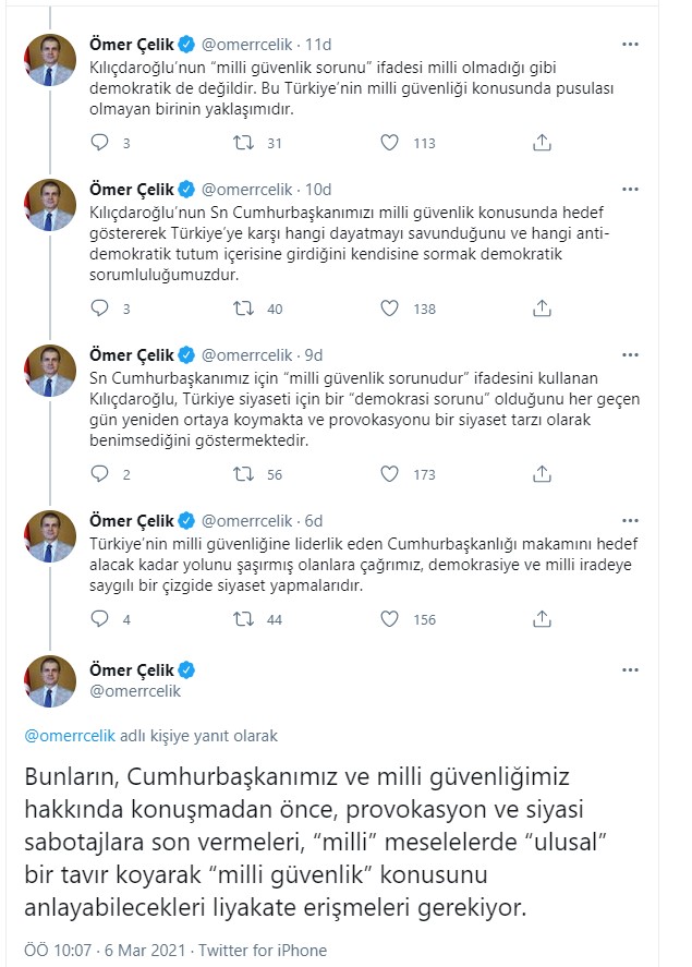 Son dakika | AK Parti Sözcüsü Çelik'ten Kılıçdaroğlu'na tepki