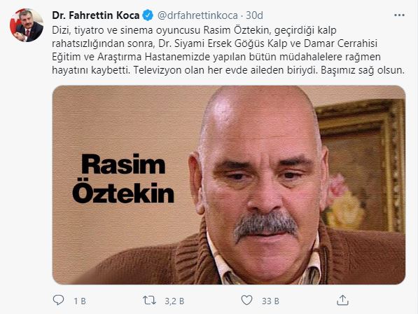 Son dakika | Rasim Öztekin yaşamını yitirdi