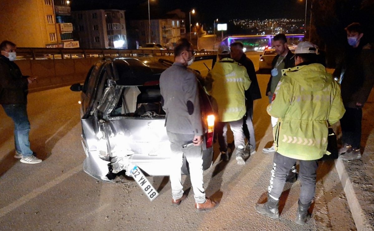 Kaza yaptı gözyaşlarını tutamadı!