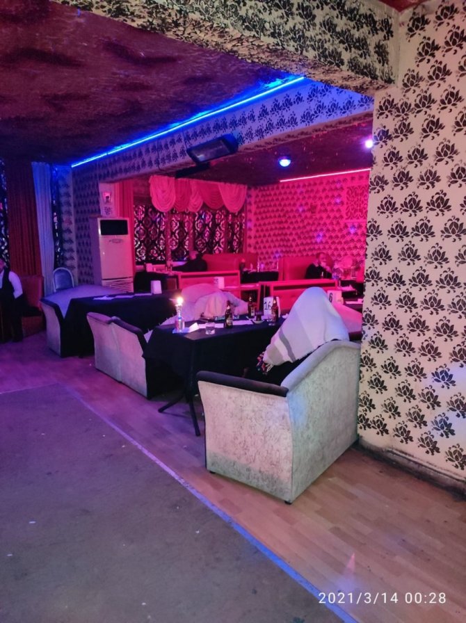 Konya'da kaçak eğlence mekanına baskın!