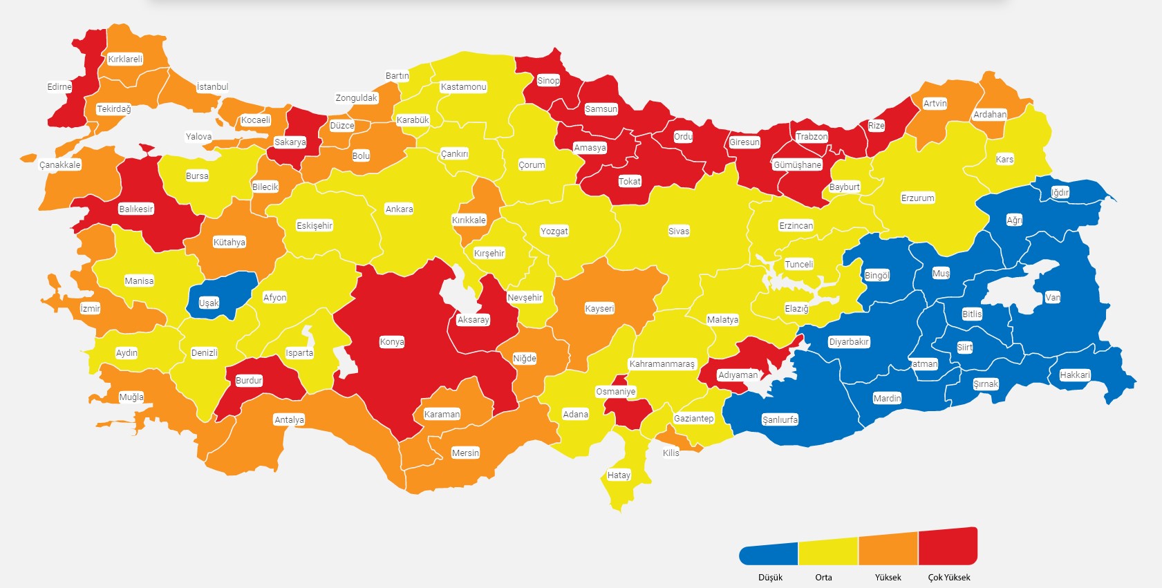 Hangi iller kırmızıya dönüyor? Koronavirüs risk haritasında hangi illerin rengi değişecek? 