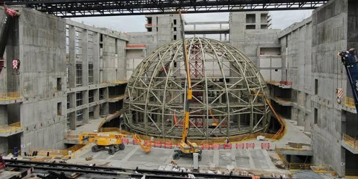 Atatürk Kültür Merkezi inşaatında tavan çöktü! 4 işçi yaralandı