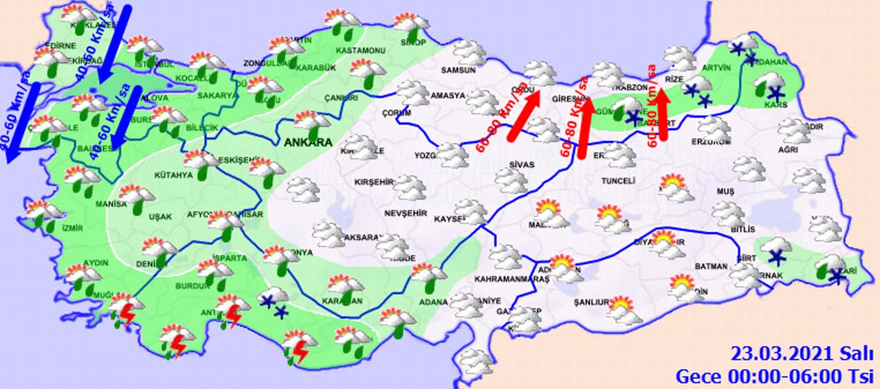 Meteoroloji'den il il kuvvetli yağış, kar ve fırtına uyarısı!