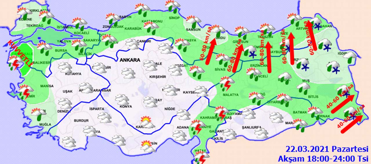 Meteoroloji'den il il kuvvetli yağış, kar ve fırtına uyarısı!