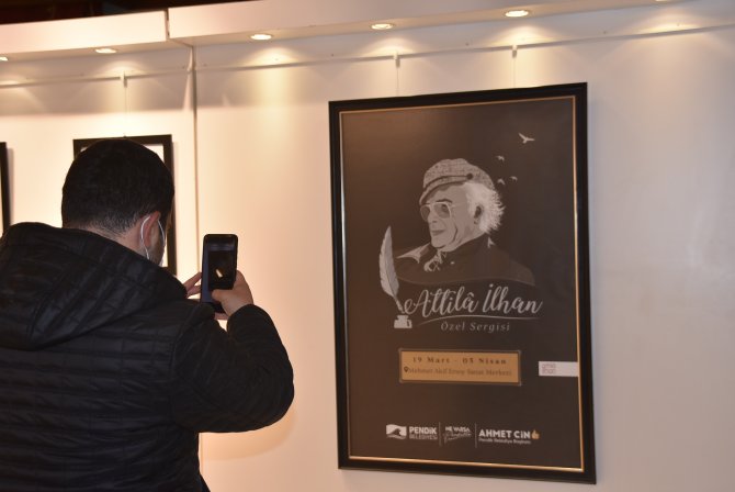 Pendik Belediyesi'nin düzenlediği sergide Atilla İlhan'ın hayatına yer verildi!