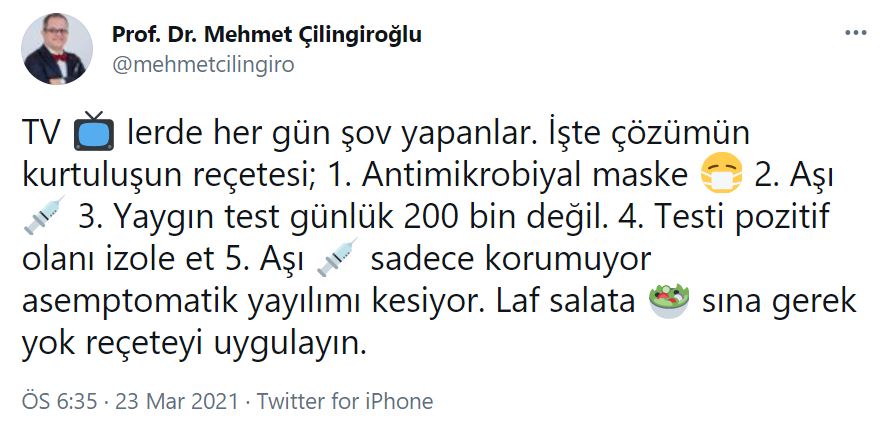 Uzman isim tepki göstererek açıkladı! İşte koronavirüsten kurtuluşun reçetesi...