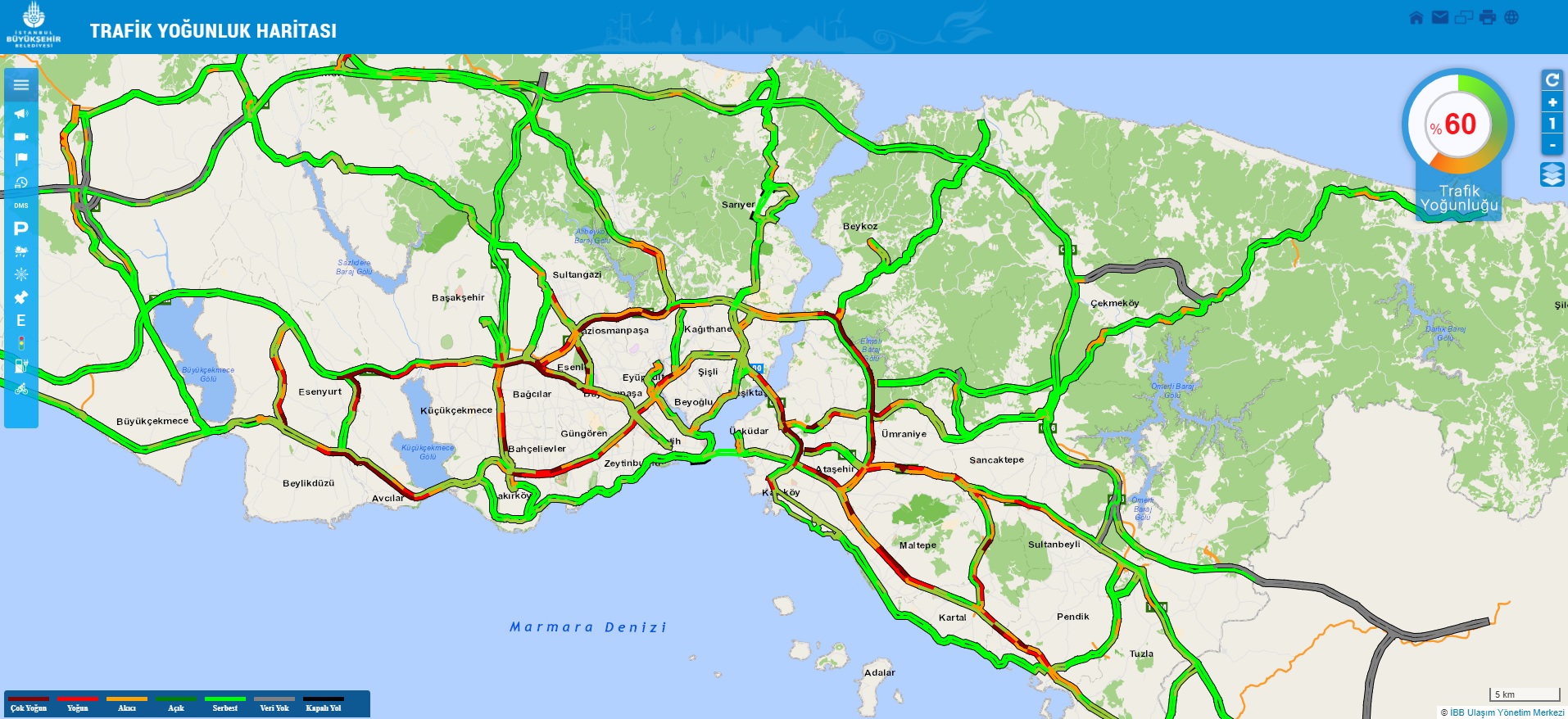 Kar yağışı ve kazalar İstanbul trafiğini kilitledi: Yoğunluk yüzde 60’a ulaştı