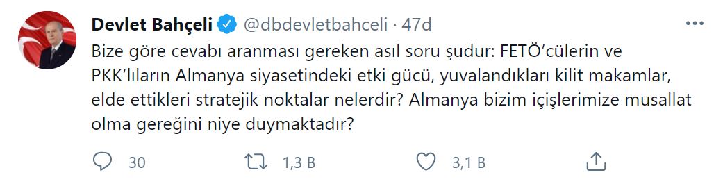 Bahçeli'den flaş paylaşım: Cumhur İttifakı bunları çılgına çeviriyor