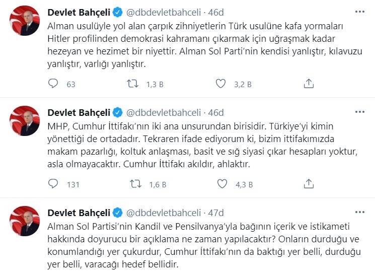 Bahçeli'den flaş paylaşım: Cumhur İttifakı bunları çılgına çeviriyor