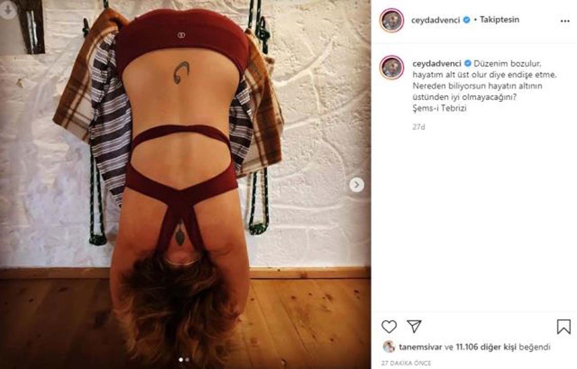 Oyuncu Ceyda Düvenci'den dövme detaylı paylaşım