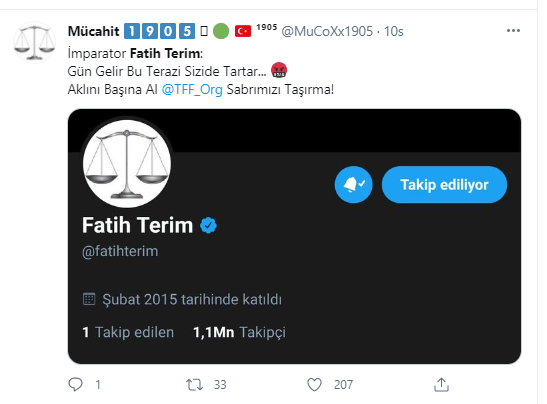 Galatasaraylı taraflardan Fatih Terim'e destek! Hepsi profil fotoğrafına adalet terazisi koydu