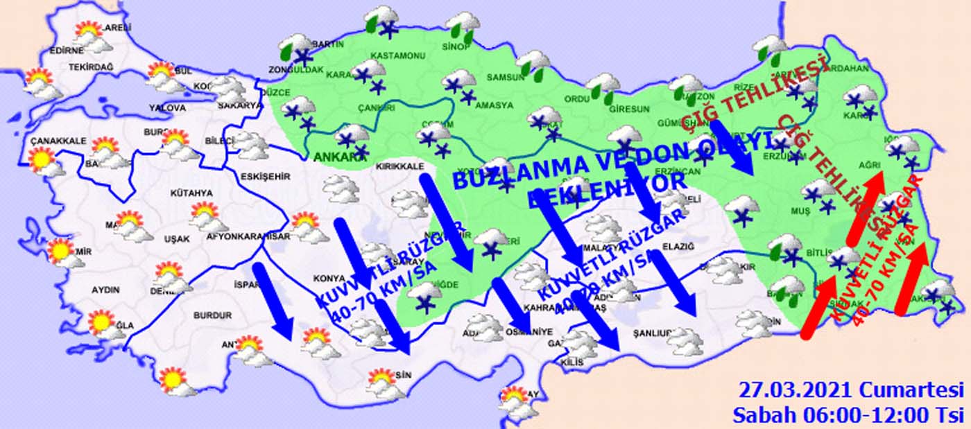 O illerde yaşayanlar dikkat! Meteoroloji'den kar, karla karışık yağmur ve don uyarısı