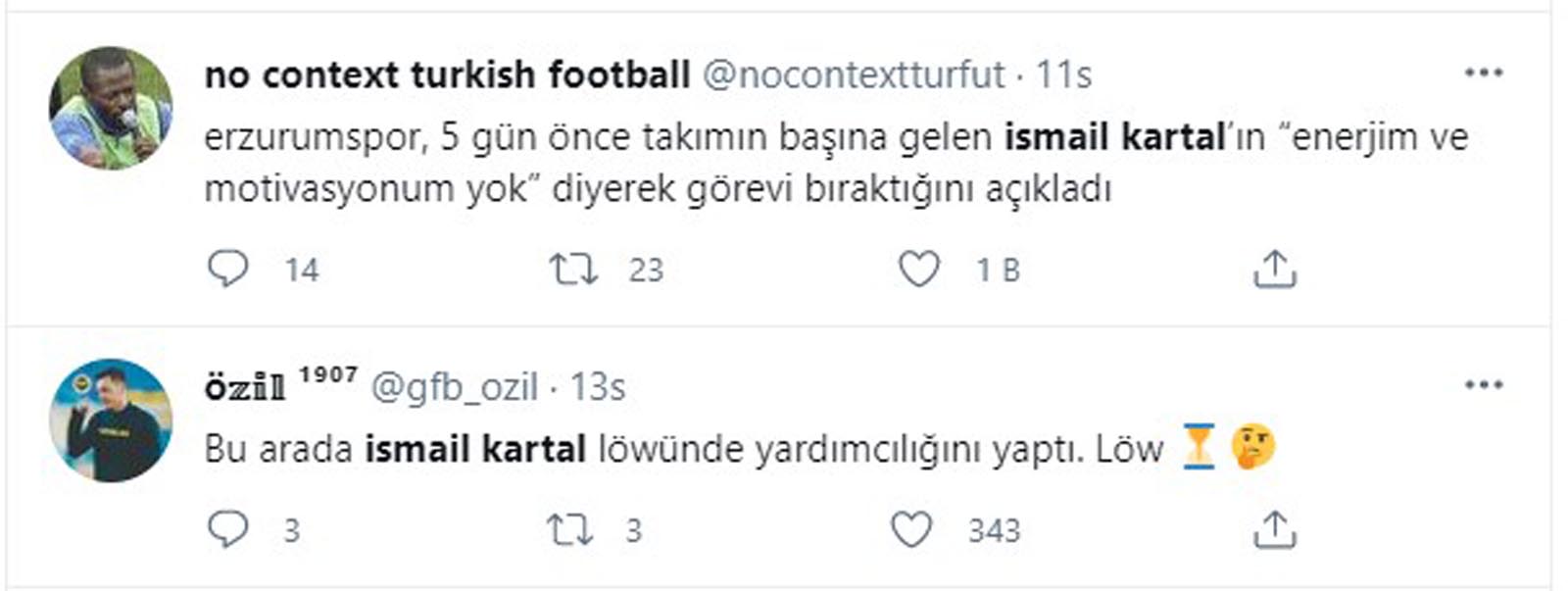 Fenerbahçe taraftarında İsmail Kartal çılgınlığı: Yarım kalmış hikayeyi tamamlamaya ne dersin?