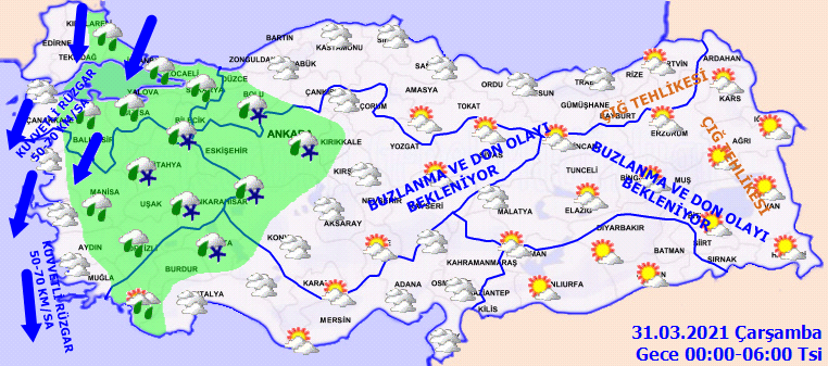Meteoroloji Genel Müdürlüğü duyurdu: Sağanak devam edecek! İşte il il 30 Mart Salı hava durumu