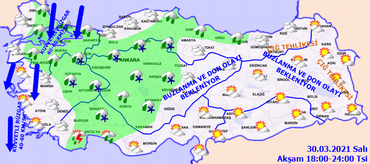 Meteoroloji Genel Müdürlüğü duyurdu: Sağanak devam edecek! İşte il il 30 Mart Salı hava durumu