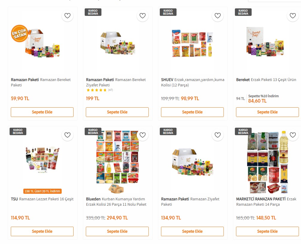 Trendyol Ramazan kolisi (paketi) fiyatı ne kadar, kaç TL 2021? Trendyol Migros, A-101, ŞOK, BİM Ramazan paketi fiyatı