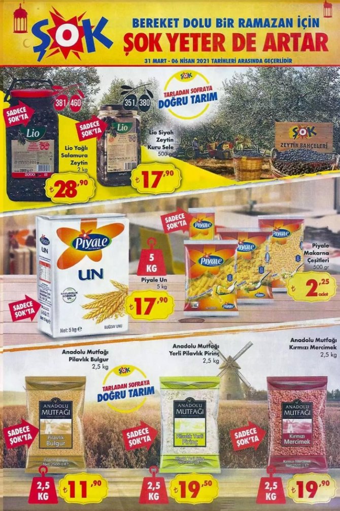 ŞOK market ramazan kolisi (paketi) 2021 fiyatı ne kadar, kaç TL ? ŞOK Ramazan kolisi içinde neler var?