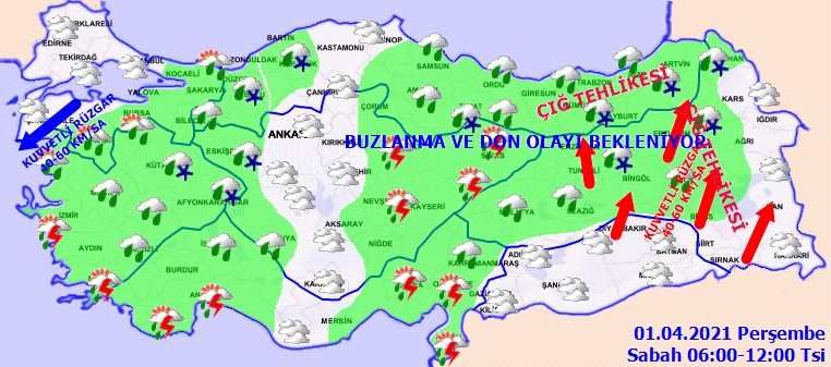 Nisan ayının ilk günü kışı getirdi! O bölgelerde yaşayanlar dikkat: Fırtınanın hızı saatte 70 km'yi bulacak!