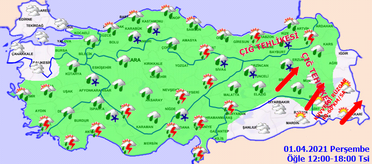 Nisan ayının ilk günü kışı getirdi! O bölgelerde yaşayanlar dikkat: Fırtınanın hızı saatte 70 km'yi bulacak!