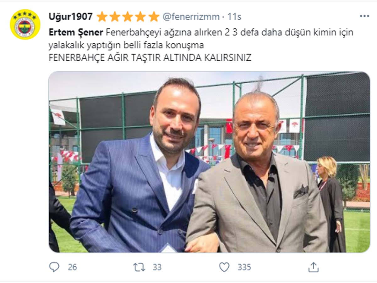 Ertem Şener'den çarpıcı iddia! Fenerbahçe'nin şampiyonlukları verilirse Galatasaray ve yayıncı kuruluş ligden çekilecek!