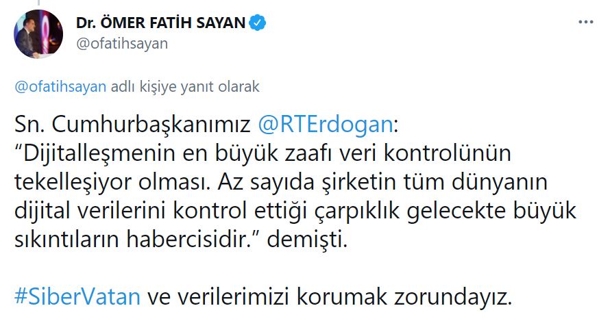 Ulaştırma ve Altyapı Bakan Yardımcısı Sayan'dan 'Facebook' uyarısı!