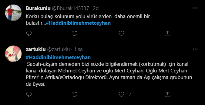  Aşı karşıtlarından #haddinibilmehmetceyhan etiketi: Prof. Dr. Mehmet Ceyhan'a eleştiri yağdı!