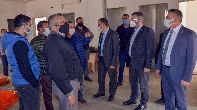 Başkan Güler sağlık merkezi inşaatını kontrol etti