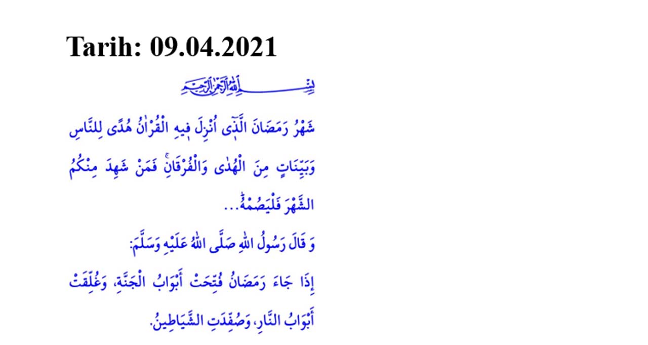 Cuma hutbesi 9 Nisan 2021 | Bu hafta Cuma hutbesinin konusu Ramazan: Kutlu Misafir