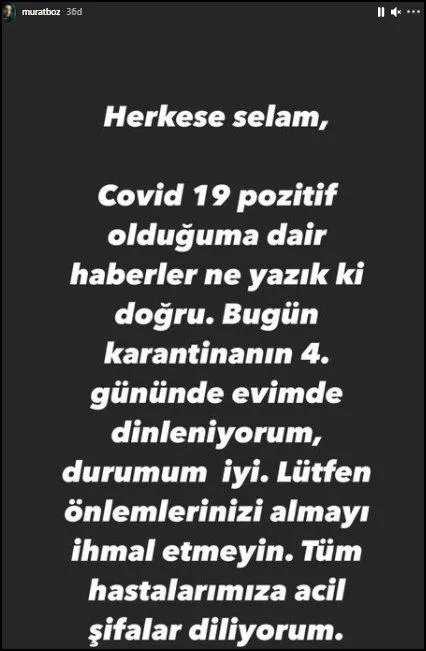 Ünlü şarkıcı Murat Boz dan hayranlarını üzen haber geldi