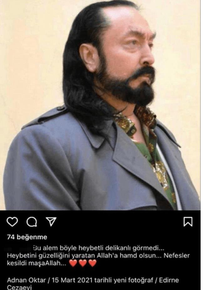 1075 yıl hapis cezasına çarptırılan Adnan Oktar'ın son imajı gündem oldu