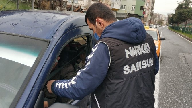 Samsunda kısıtlama günü narkotik ve HES uygulaması yapıldı