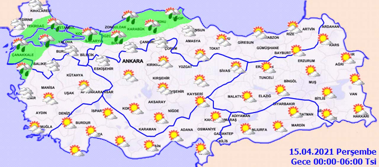 HAVA DURUMU 14 NİSAN 2021 ÇARŞAMBA! Meteoroloji'den il il yağmur ve kuvvetli rüzgar uyarısı