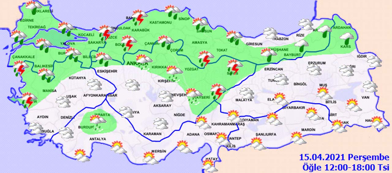 Meteoroloji'den 15 Nisan 2021 Perşembe hava durumu uyarısı: Hem yağmur hem sıcaklık!