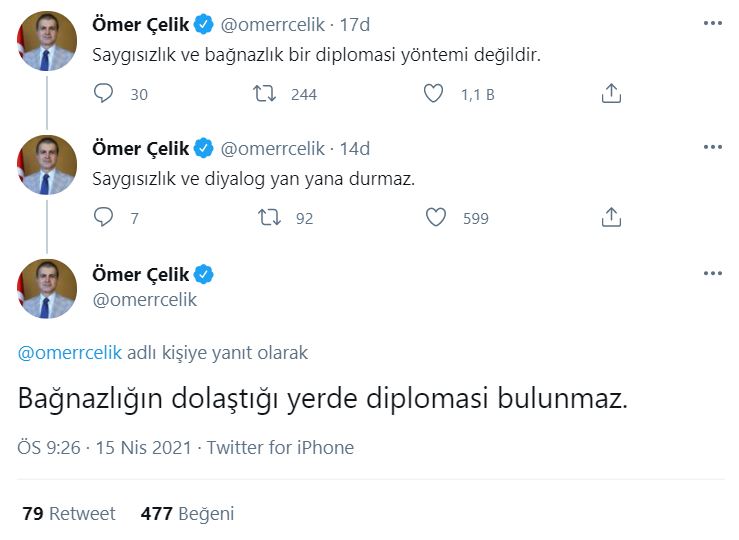 AK Parti Sözcüsü Ömer Çelik'ten Dendias'a tepki!