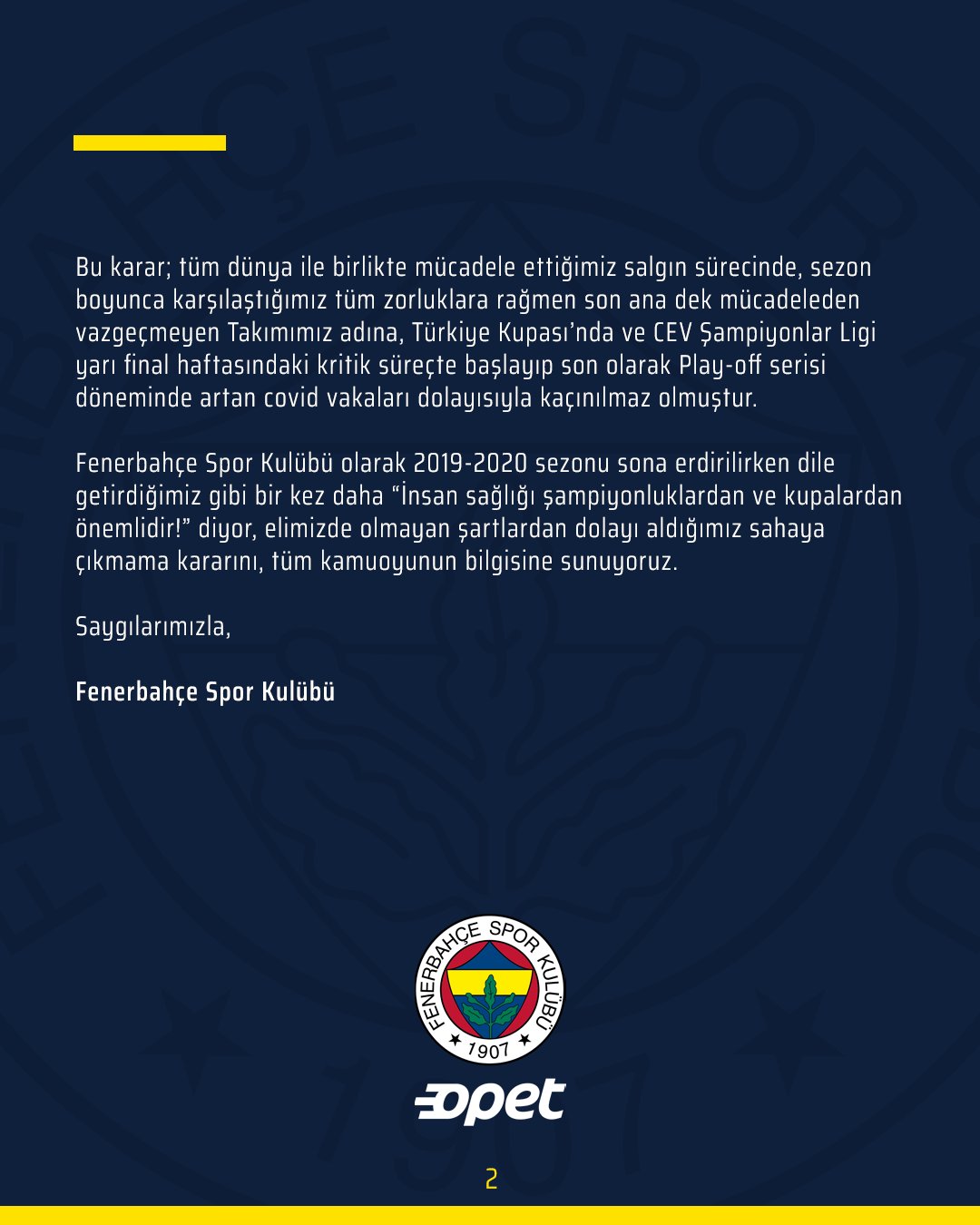 Fenerbahçe Opet- Vakıfbank final maçına neden çıkmayacak? Fenerbahçe maça çıkmazsa ne olacak?
