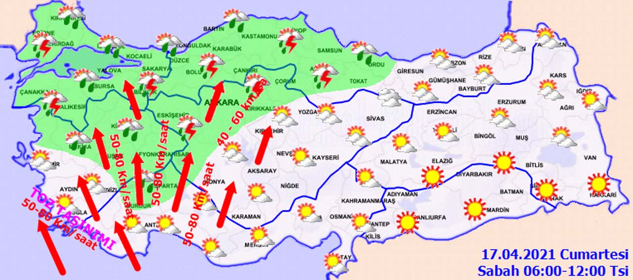 Meteoroloji'den uyarı üstüne uyarı: Dikkat! Fırtına ve toz aşımı geliyor...