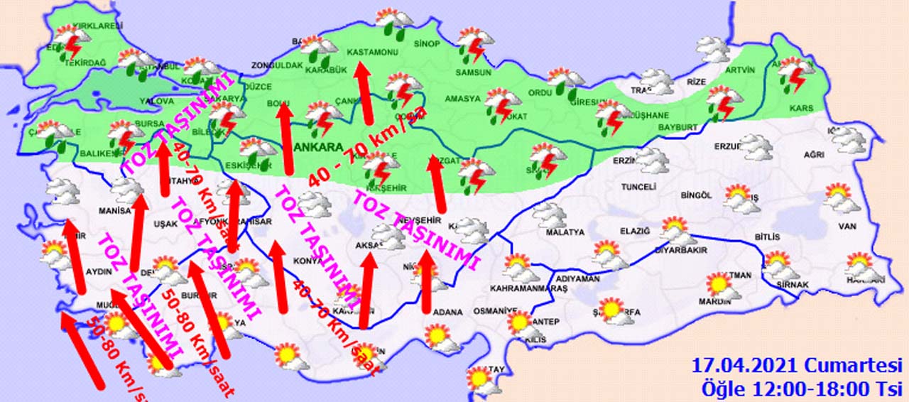 Meteoroloji'den uyarı üstüne uyarı: Dikkat! Fırtına ve toz aşımı geliyor...
