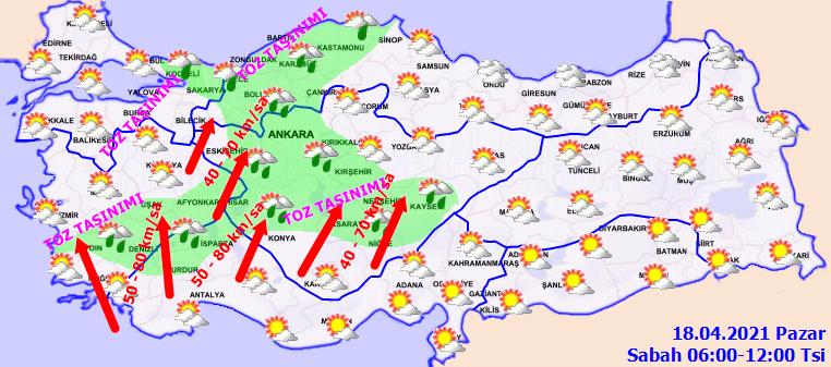 Meteoroloji yetkilileri il il uyardı: Toz taşınımı, fırtına, çamur yağmuru! İşte 18 Nisan Pazar il il, haritalı hava durumu!
