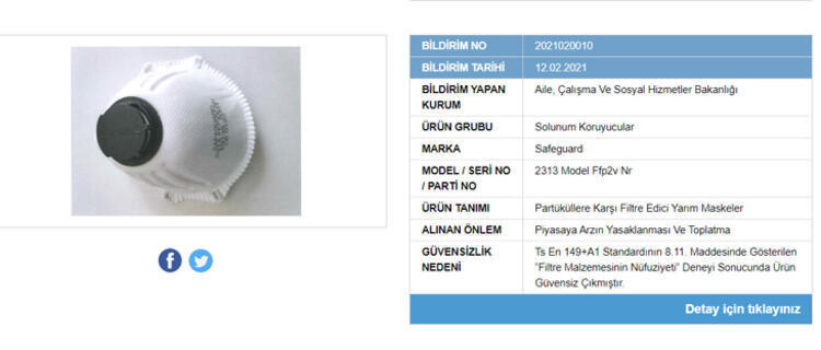 Güvensiz ürünler listesi maske markaları ne? | Gübis güvensiz maske markaları hangileri? | Güvensiz maskeler listesi