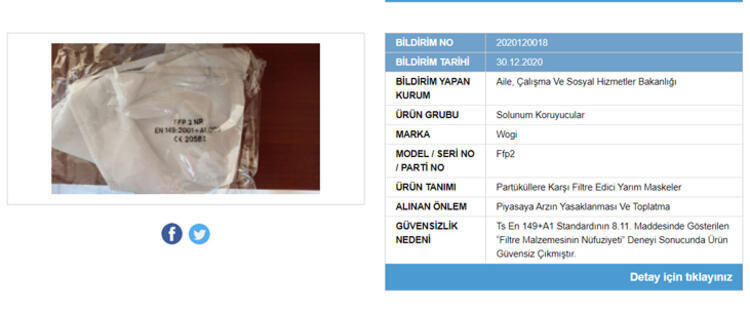 Güvensiz ürünler listesi maske markaları ne? | Gübis güvensiz maske markaları hangileri? | Güvensiz maskeler listesi