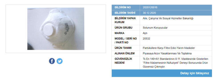 Güvensiz ürünler listesi maske markaları ne? | Gübis güvensiz maske markaları hangileri? | Güvensiz maskeler listesi