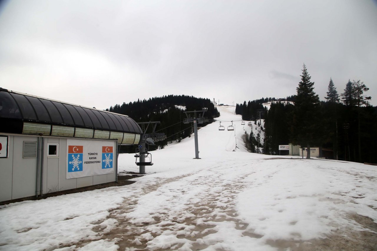 Kar heyecanı sona erdi! Ilgaz Dağı kayak sezonunun ardından sessizliğe büründü