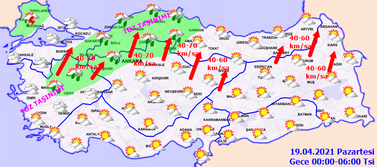 Gök gürültürü sağanak yağışlar geliyor! Fırtına hızı saatte 80 kilometreye ulaşacak! | İşte 19 Nisan Pazartesi hava durumu