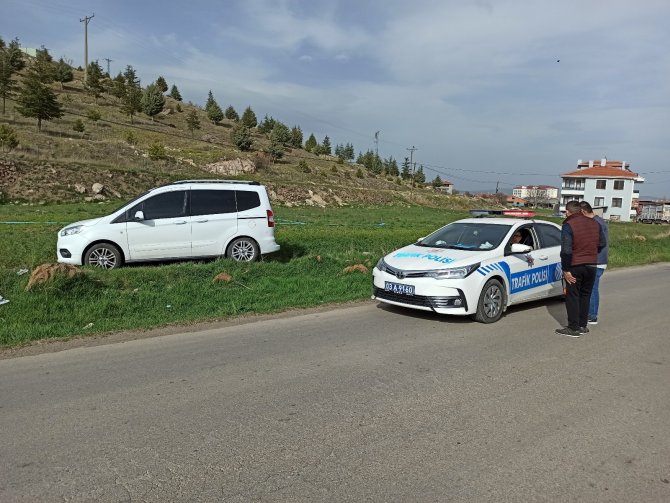 Duyarlı sürücü köpeğe zarar vermemek için canını tehlikeye attı, manevra yapan araç tarım arazisine girdi