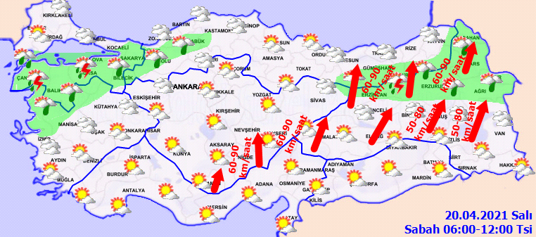 Meteoroloji'den uyarı: Sağanak yağış yurdu esir aldı! İşte 20 Nisan Salı il il, haritalı hava durumu